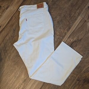 Levi's White Straight Leg Jeans Relaxed Fit